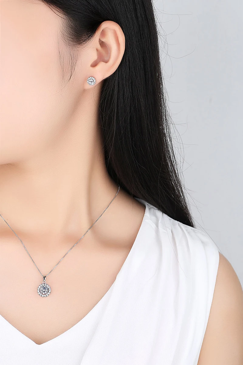 Набор украшений из серебра 925 пробы обручальное кольцо круглые серьги-гвоздики