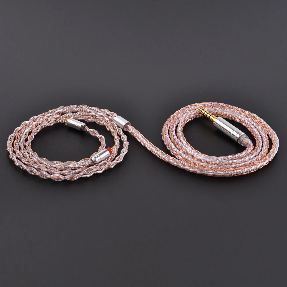AK HiFiHear 8 Core посеребренный кабель 2,5/3,5 мм сбалансированный кабель с MMCX/2pin разъем для TRN X6 C12 C10 ZS10 PRO AS10