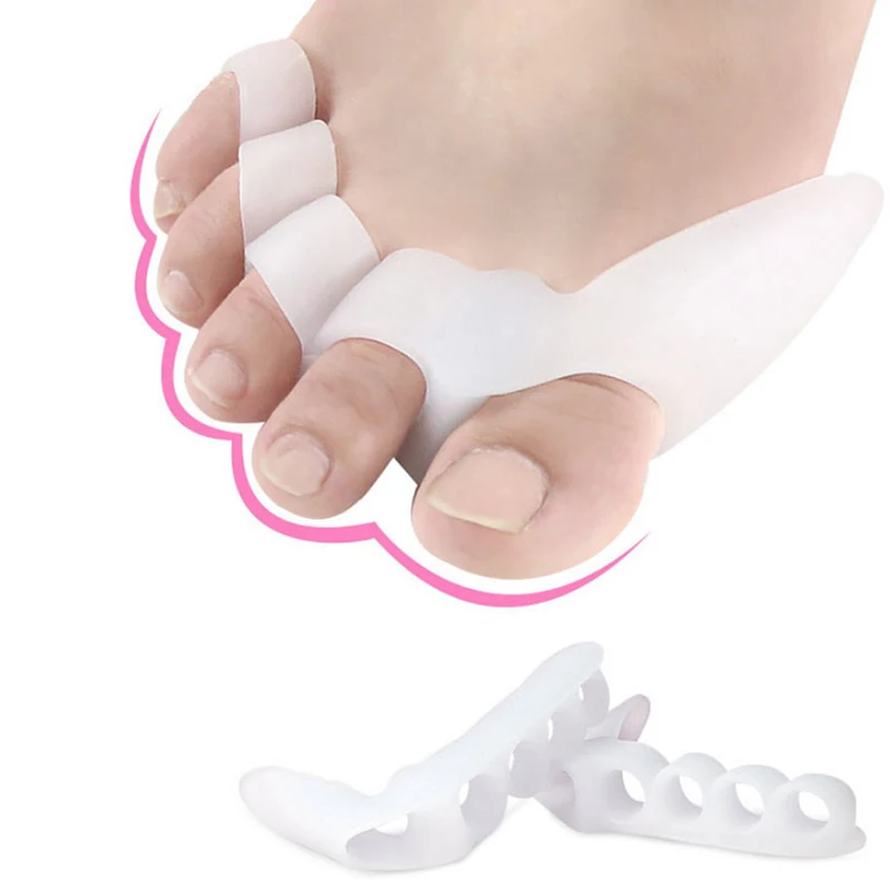 

1Pair Foot Finger Splitter Thumb Spacer Feet Spreader Silicone Toe Separators Bunion Correctors Hallux Valgus Corrector