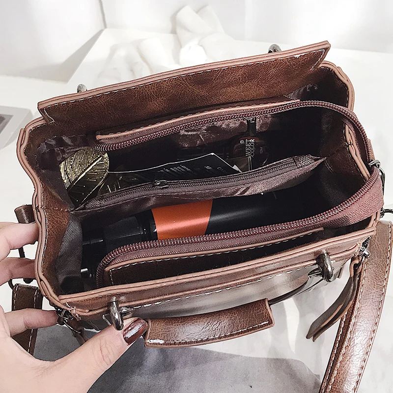 

Vintage Fashion Female Tote bag 2018 New High quality PU Leather Women's Designer Handbag High capacity Shoulder Messenger Bags