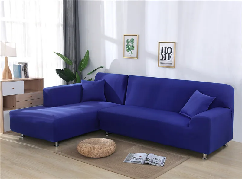 Эластичный чехол для дивана L-образной формы секционный угловой шезлонг