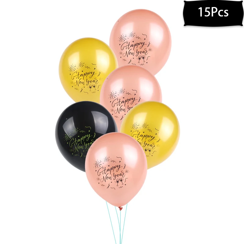 15pcs new year 16 дюймов счастливый Новогодний набор воздушных шаров год вечерние украшения воздушный шар Счастливого Рождества украшения для дома navidad - Цвет: 15pcs new year