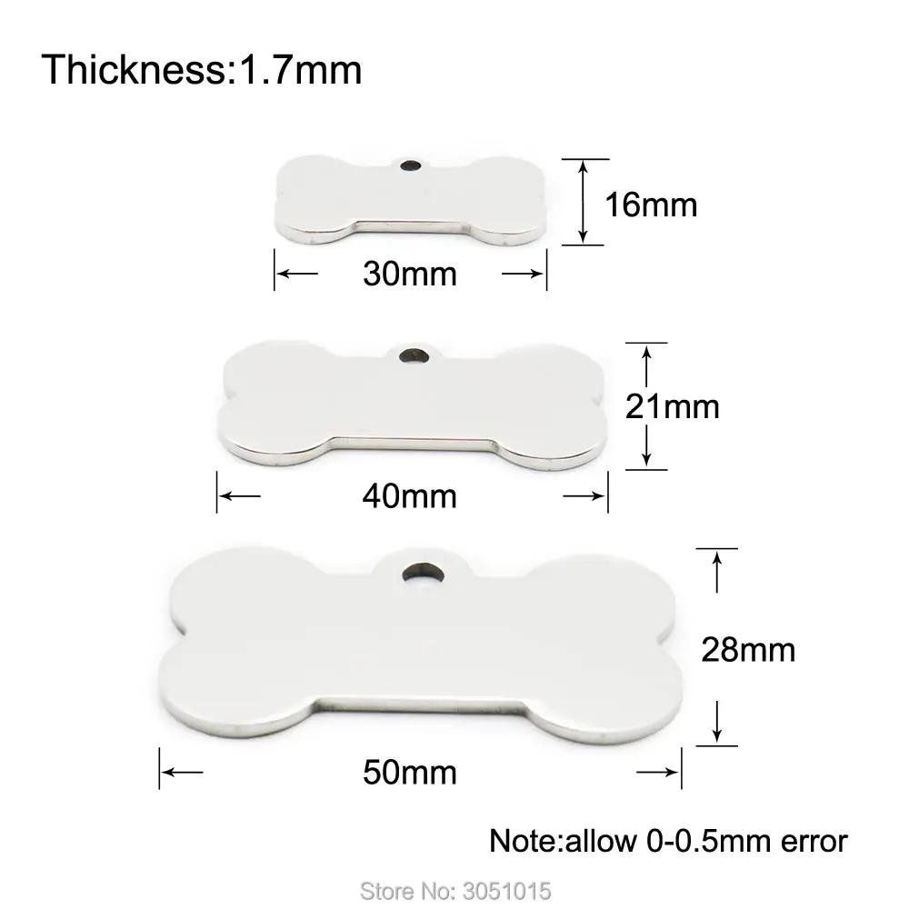 Идентификационная бирка для питомца из нержавеющей стали с гравировкой 100 шт. имя