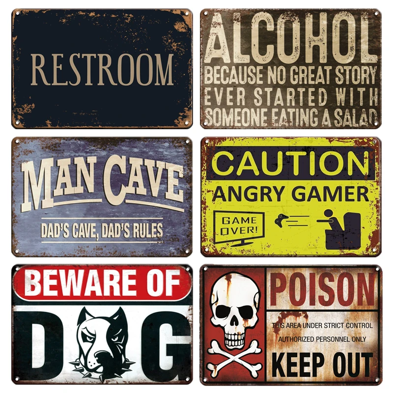 Винтажный металлический постер на спиртовой основе жестяной знак