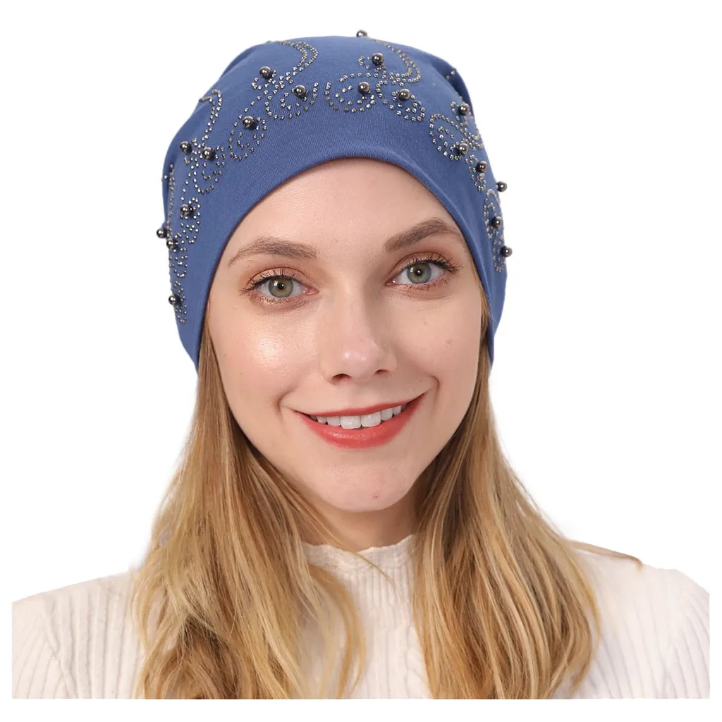 Женская шапка в индийском мусульманском стиле головной платок полоску с принтом