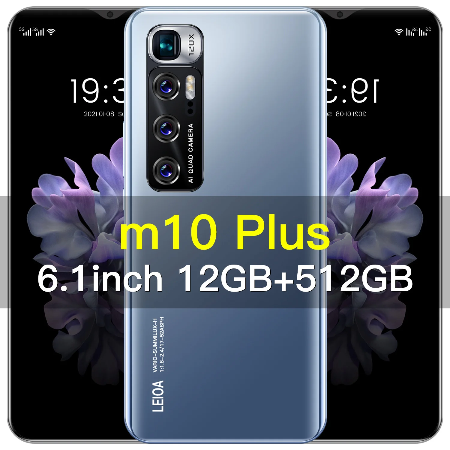 

6.1inch M10 Plus 5G Xaomi Celular Global Version Smartphones Android 10 Core 12 GB 512 GB Cell Phones MTK6875 24MP+48MP 6800mAh