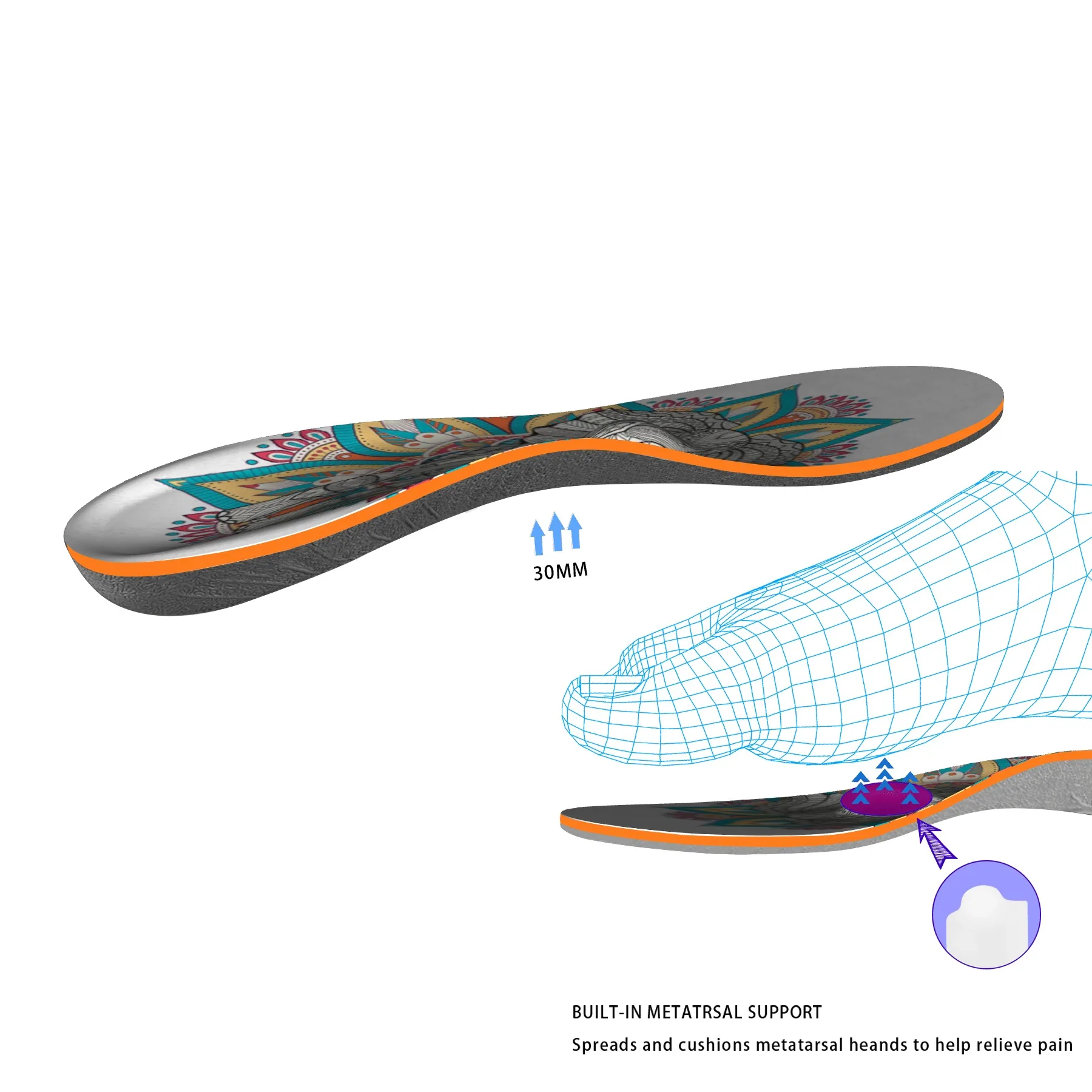 Ортопедические стельки с пенным наполнителем эффектом памяти | Обувь