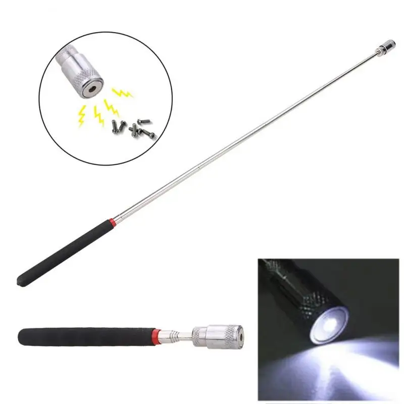 

Portable Sucking Screw Extending Magnetic Rod Pick Up Stick Tool With LED Lightweight Telescopic Magnetic Pickup Rod