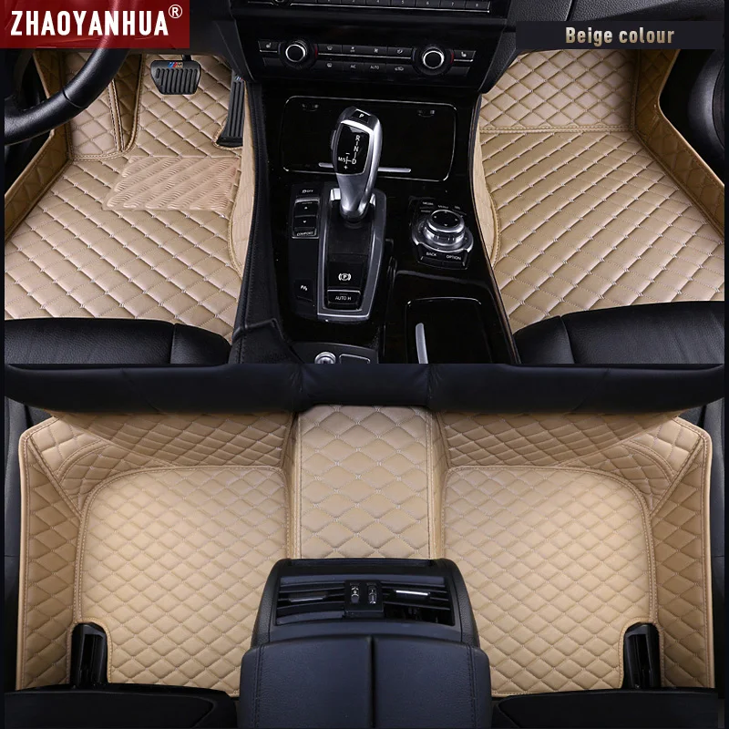 Beige CARFUNNY водонепроницаемые автомобильные коврики для dodge ram 1500 honda civic 4d w639 mercedes w169 Автомобильные ковры автомобильные аксессуары - Название цвета: Beige