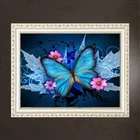 100% полная 5D алмазная живопись сделай сам, переключатель Креста, бабочка, цветок, 3D алмазная живопись, квадратнаякруглая алмазная живопись, вышивка