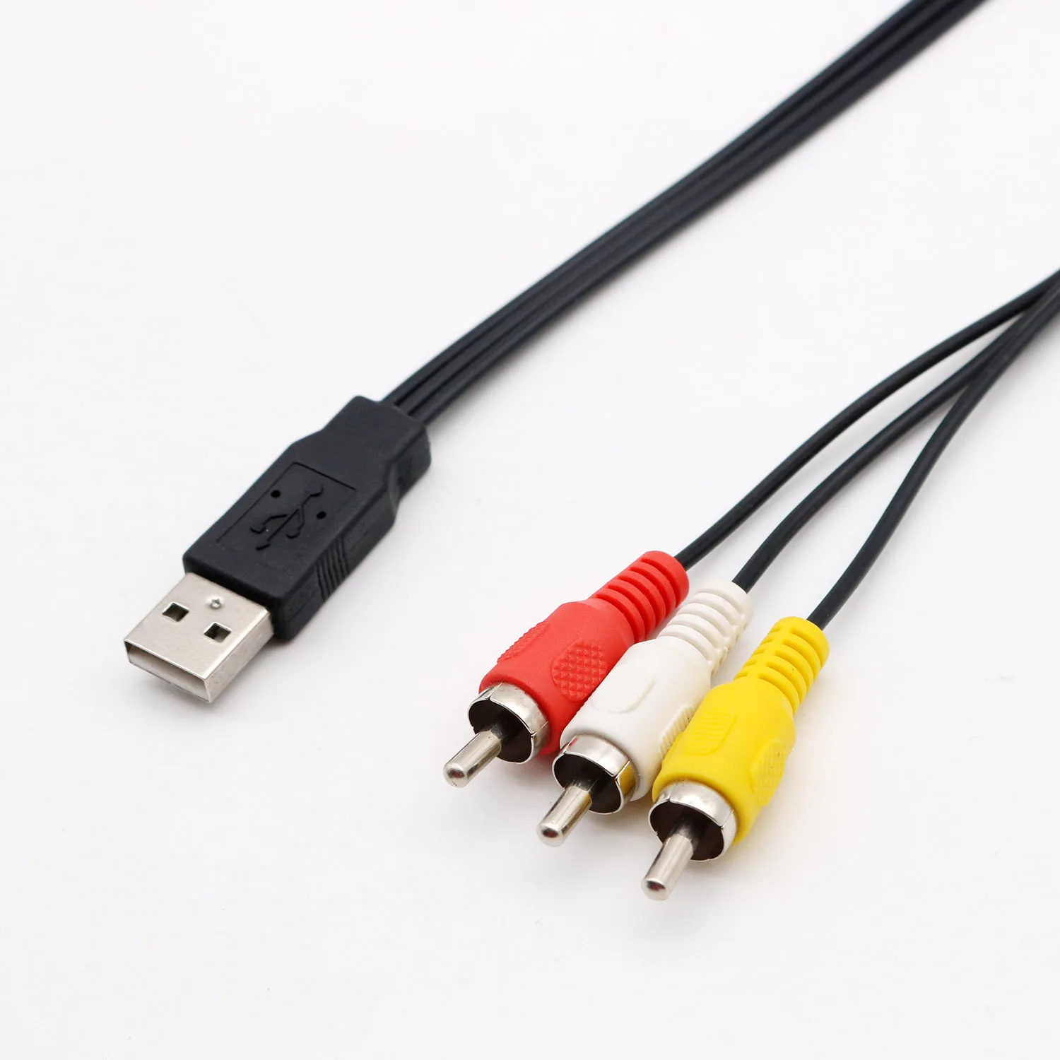 Переходник USB Type A (штекер) на 3 RCA 25 см | Электроника