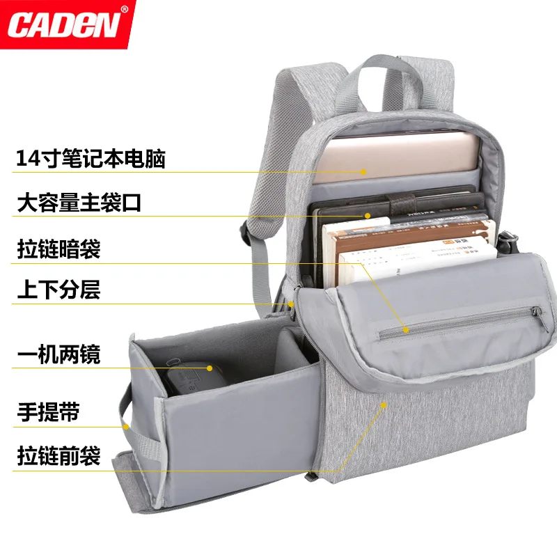 cross border slr photography double layer leisure business computer backpack usb multi function digital anti theft camera bag free global shipping