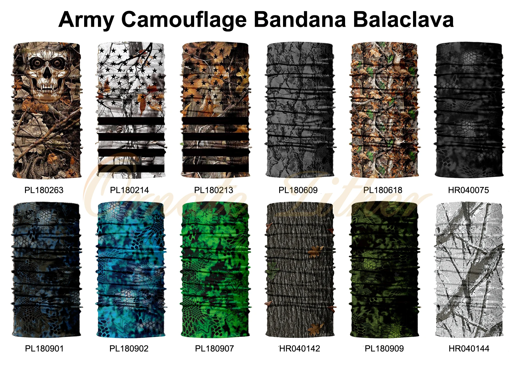 Охота Пеший Туризм Бесшовный шарф Бандана шеи Buff на свежем воздухе Головные