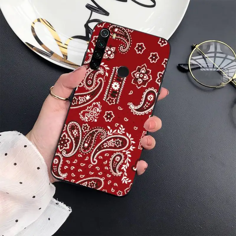 

Royal Blue Bandana pattern Phone Cases For Xiaomi Redmi 7 8 9t a3Pro 9se k20 mi8 max3 lite 9 note 9s 10 pro