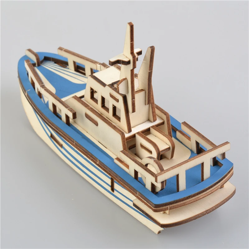

Lifeboat 3D Wooden Puzzle Jigsaw Toys Smart Games DIY Assembly Kit Kids Gifts Exercise Hands-on Ability