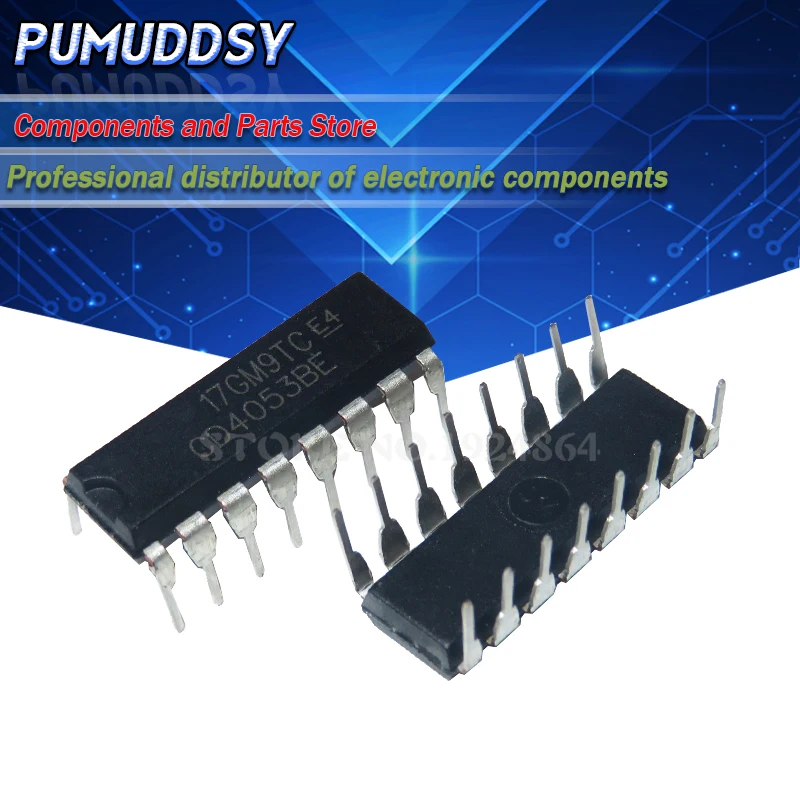 10 шт. CD4053 CD4053B CD4053BE DIP 16 мультиплексор IC|Интегральные схемы| |