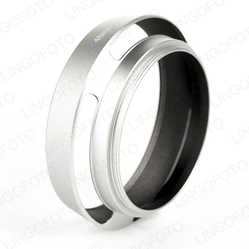 48 мм серебристая металлическая наклонная вентилируемая бленда QL17 GIII R35 F2 F2.8 R50 R28