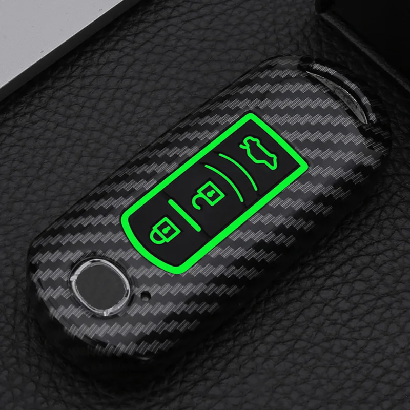Автомобильный ключ чехол углеродное волокно зерна дистанционный пульт для Mazda 2 3