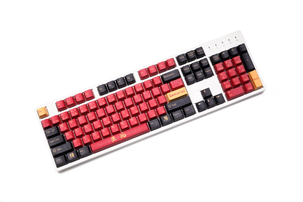 OMO OEM профиль all over Dye Sub Keycap loop Red Samurai для механической клавиатуры gh60 87 104 tkl ansi BM60 XD64
