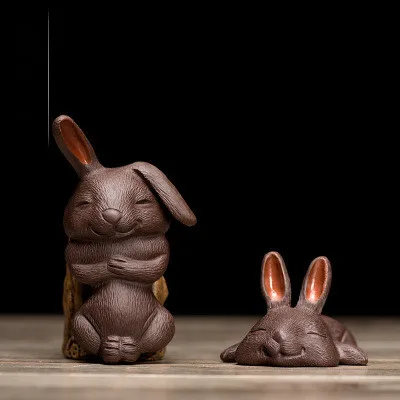 Фиолетовый песок чай питомец может поднимать милый кролик Зодиак играть