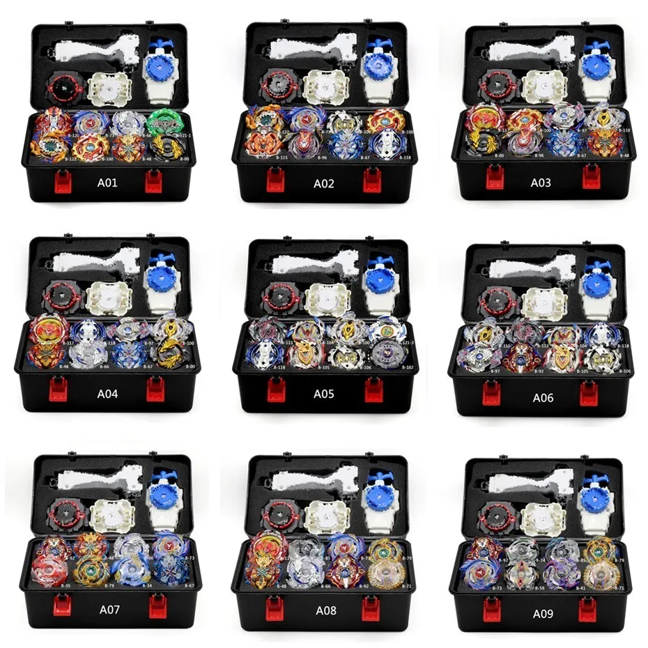 

Новинка Beyblade Burst игрушка Бей блейд Металлический Набор Funsion Bayblade коробка для хранения с ручкой пусковой установкой пластиковая коробка игру...