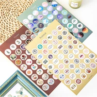 120pcs dot morandi earth color scrapbook album photo wall journal project making happy card decoration sealing stickers