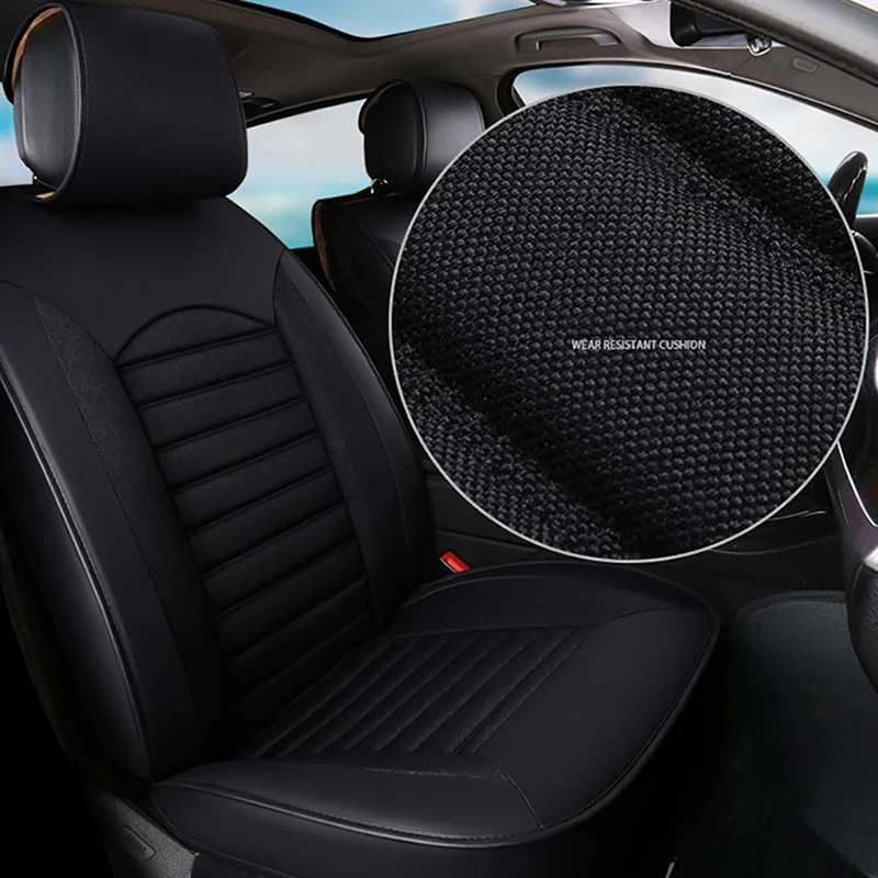 Универсальные автомобильные Чехлы kalaisike из кожи и льна для Peugeot всех моделей 206 307