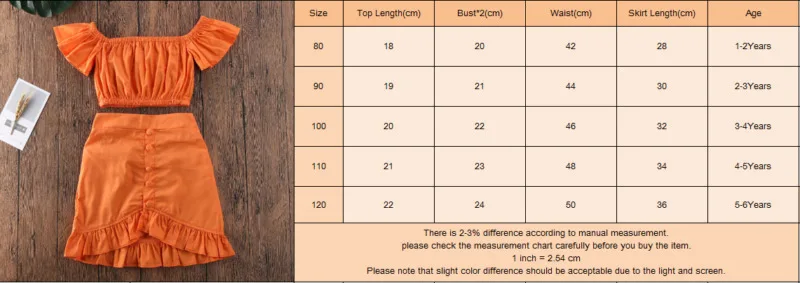 Summer Kids Baby Girls Off Shoulder Crop T-shirt Tops Dress Skirt Outfit Clothes