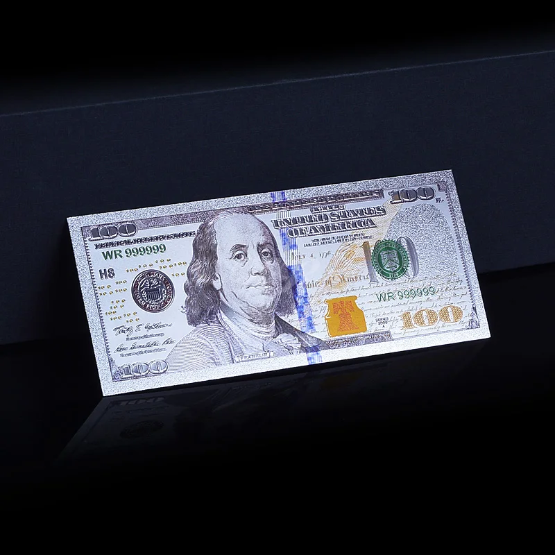 США Серебряный банкнот $100 доллар чистого серебра Фольга с сертификатом