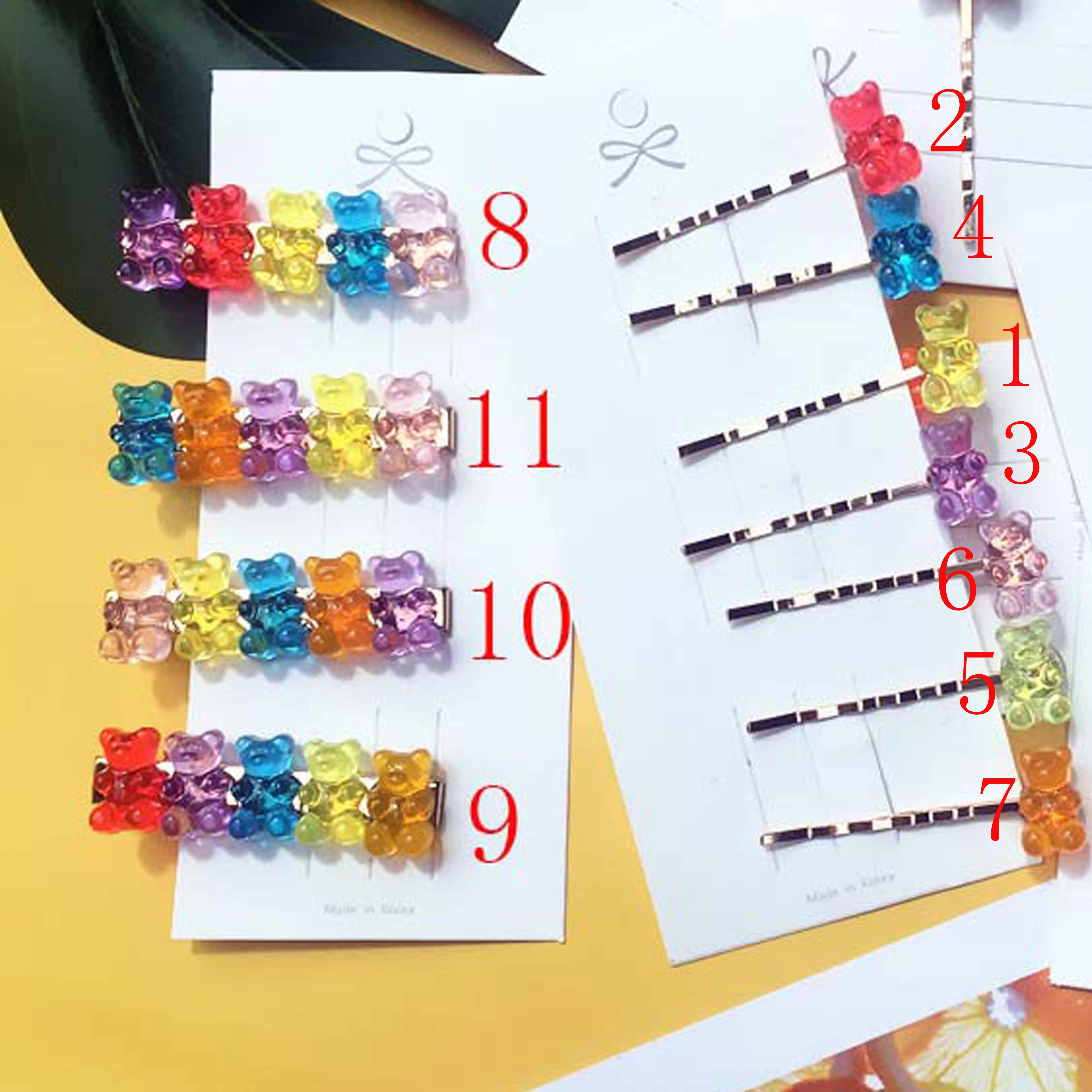 Милые заколки для волос ручной работы в виде Макарон Джуди с мультяшным медведем