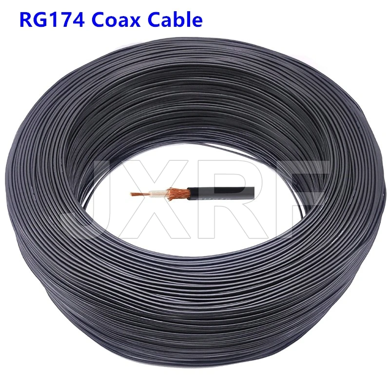

10meter RG174 Cable RF Coaxial cable 2.8mm 50 Ohm Low Loss 30ft for Crimp Connector fast shipping