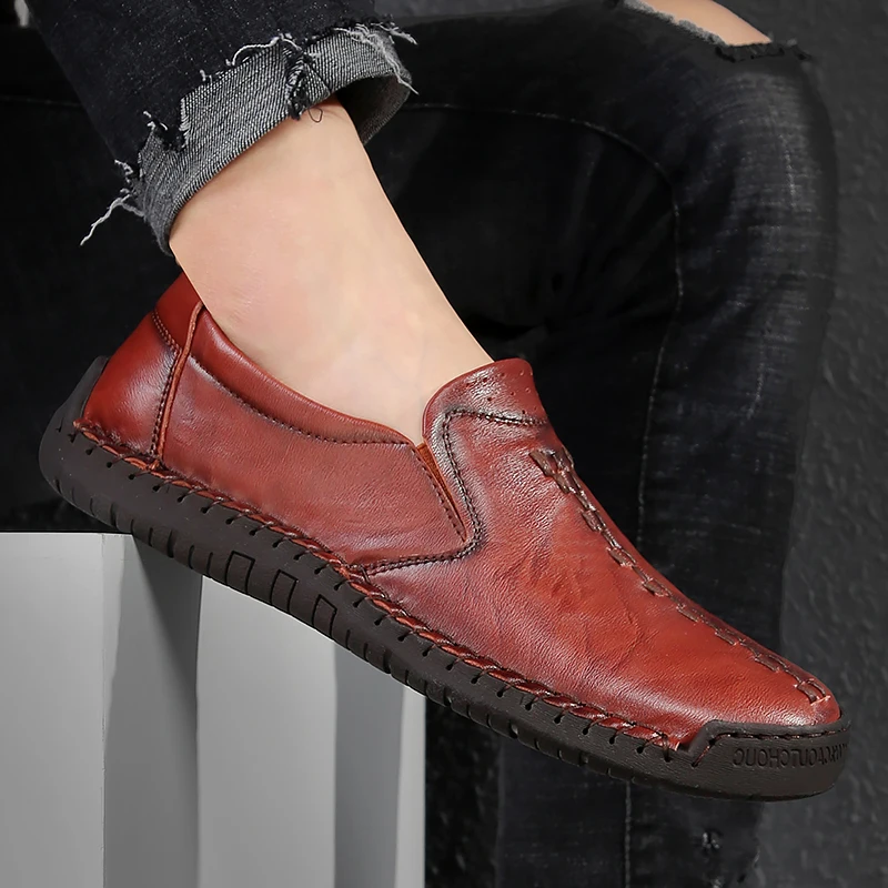 

Мужские повседневные свадебные туфли, удобные кожаные туфли для улицы и прогулок, четыре цвета, большой размер 48, новинка 2021