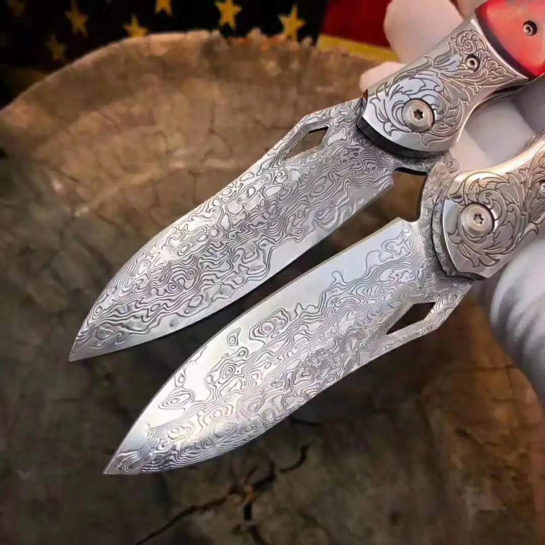 Бадди Складной нож Тактический нож для выживания охотничий кемпинг Edc высокая твердость Дамасская сталь Военный нож для выживания на открытом воздухе