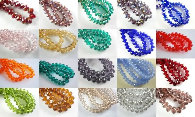 

200Pcs 3x2/mm Loose Spacer Glass Beads Crystal Rondelle Findings Faceted for DIY Crafts Jewelry Making