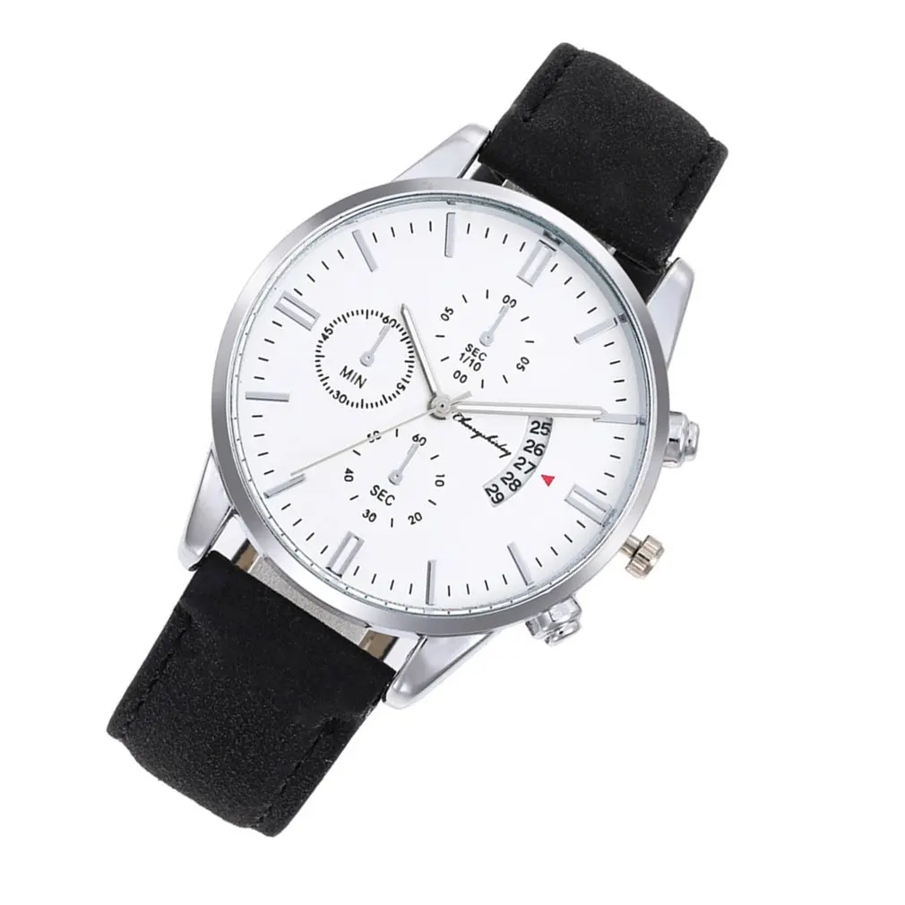 Мужские и женские модные часы кожаный ремешок ультра тонкие роскошные бизнес