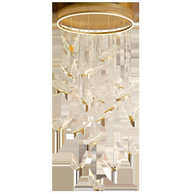 XL лестница светодиодный подвесной светильник Кухня бабочки СВЕТОДИОДНЫЙ для