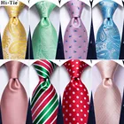 Hi-Tie синие Мятные зеленые с Пейсли дизайнерский Шелковый Свадебный галстук для мужчин качественный носовой платок запонки модные Никки бизнес вечерние Прямая поставка