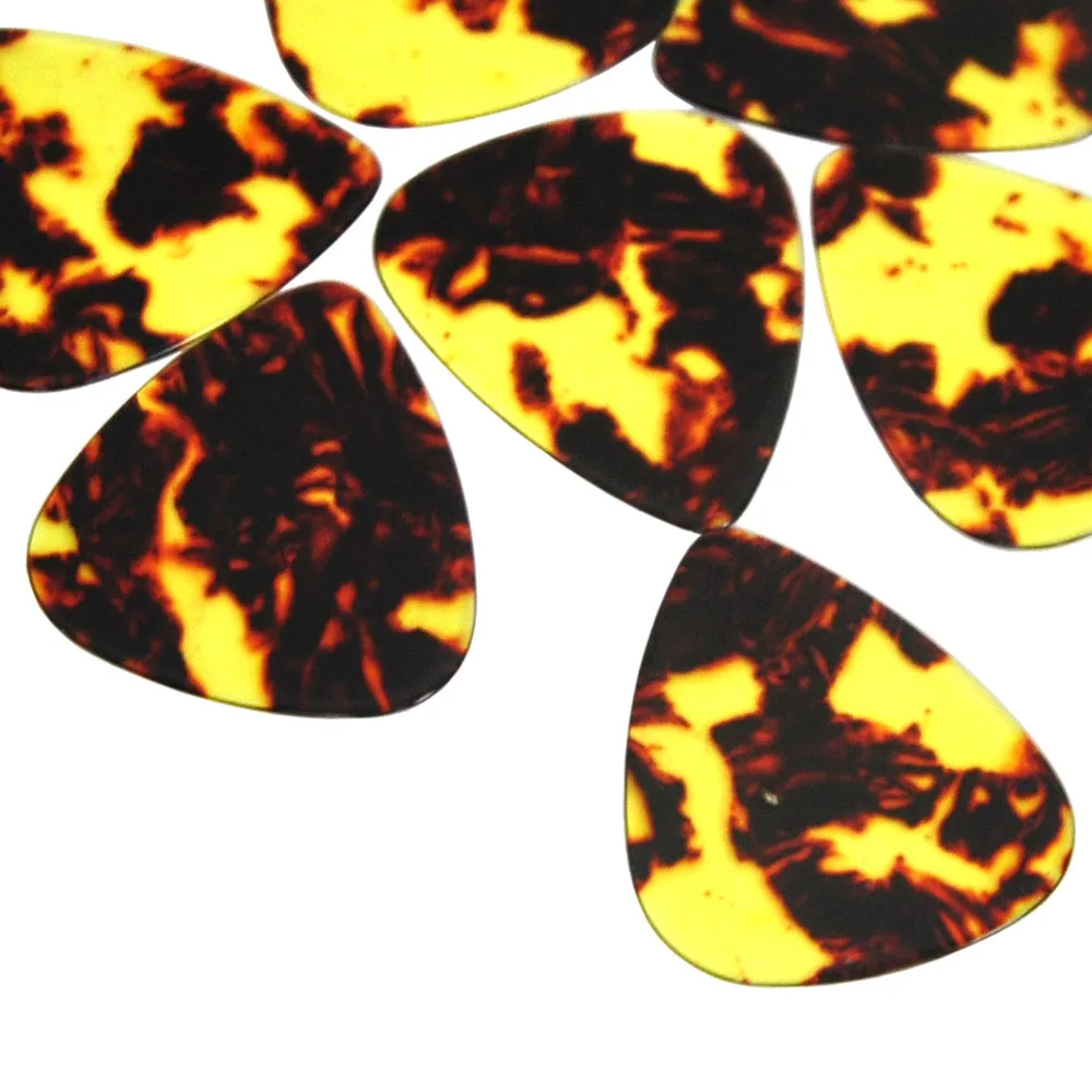 

100pcs/lot Medium 0.71mm Celluloid Guitar Picks Plectrums Brown Turtle Tortoise