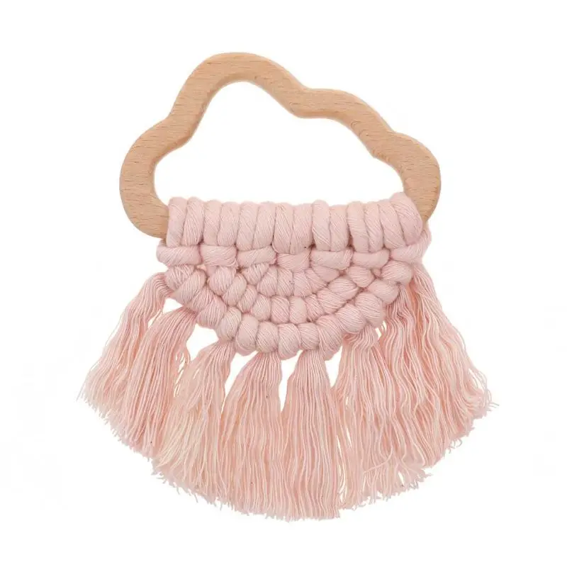 

Handmade Natural Wooden Cloud Teether Bracelet Baby Kids Shower Chewing Toy