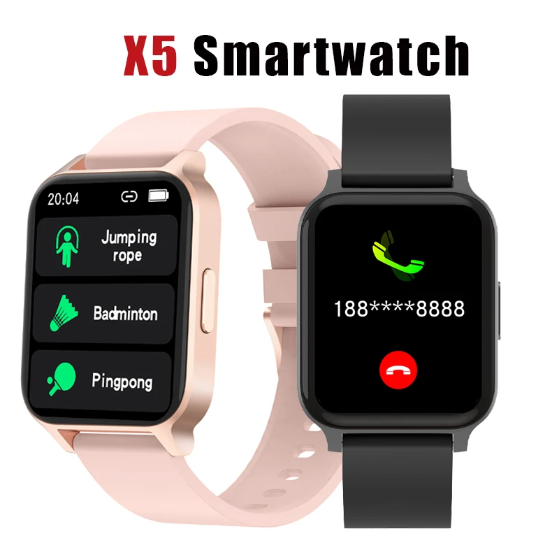 

2021 Smart Watch Men Women Waterproof Heart Rate Blood Pressure incoming call Male Sport Smartwatch For IOS Android temperature
