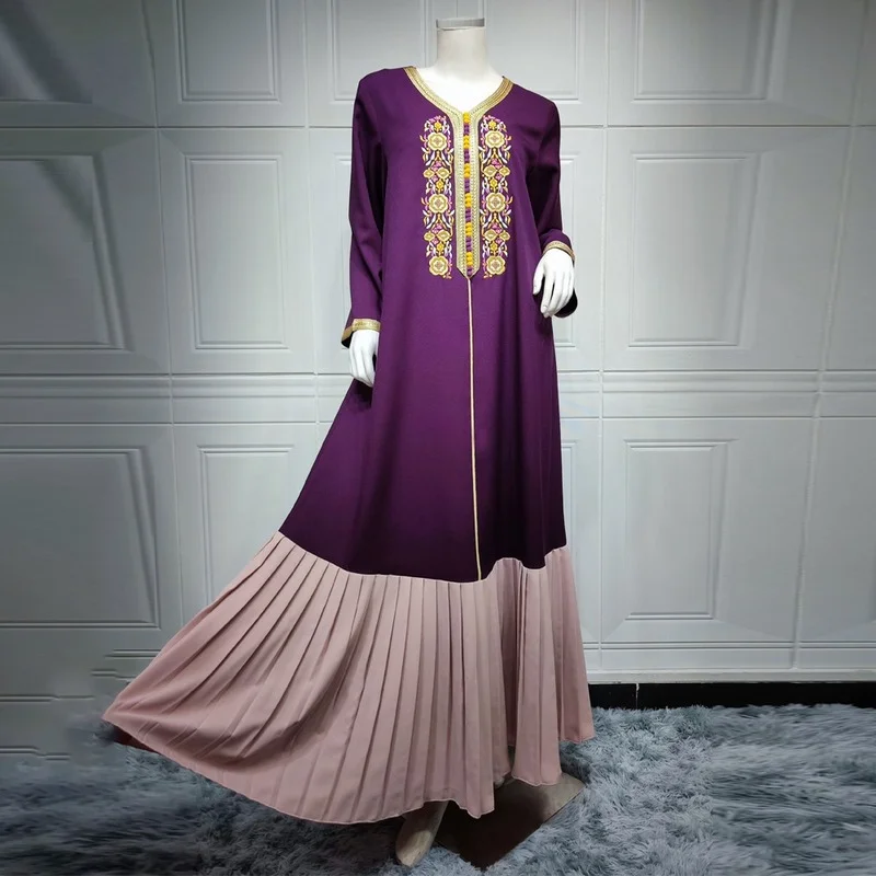 Abayas For Women Dubai Turkish Muslim Long Sleeve Dresses Embroidery Floral Boho Robe Kaftan Ladies Islamic Clothing Kimono