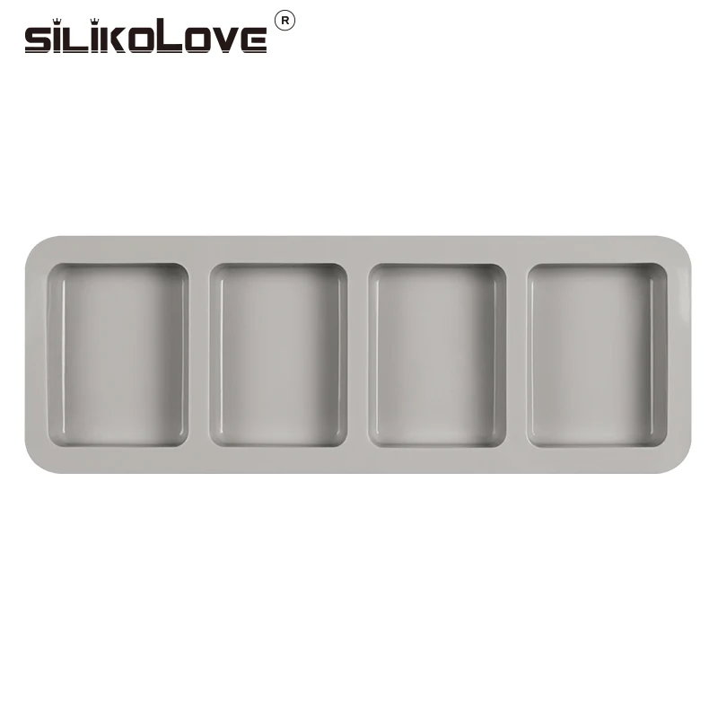 Силиконовые формы для мыла SILIKOLOVE прямоугольная форма 4 полости|Формы мыла| |