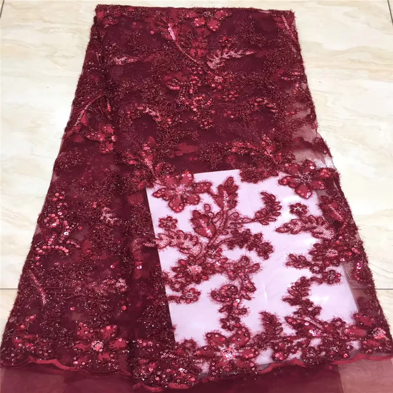 Новое поступление африканская органза кружевная ткань с блестками 2019 высокое