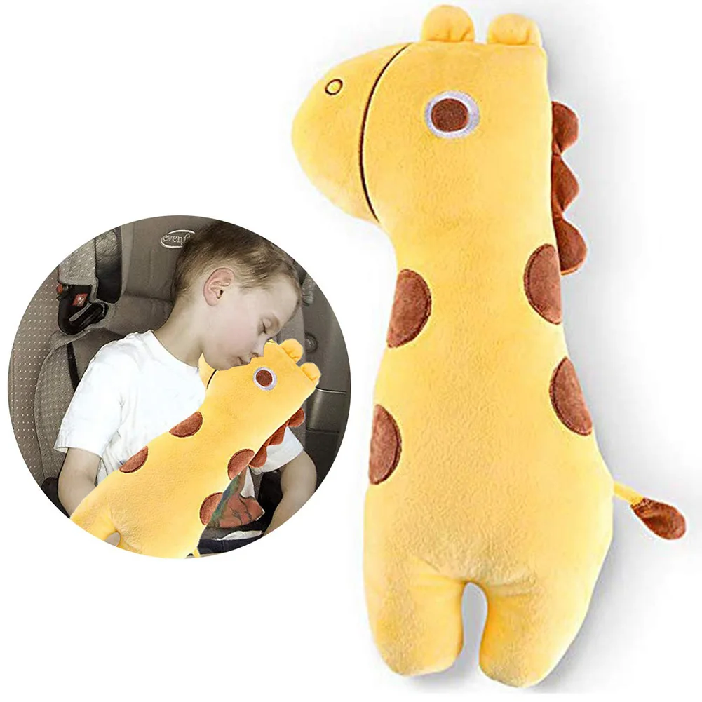 

Giraffe Baby Children Car Headrest Seatbelt Cushion Neck Pillow Seatbelt Strap Harness Head Pad Cover Neck Support Pillow