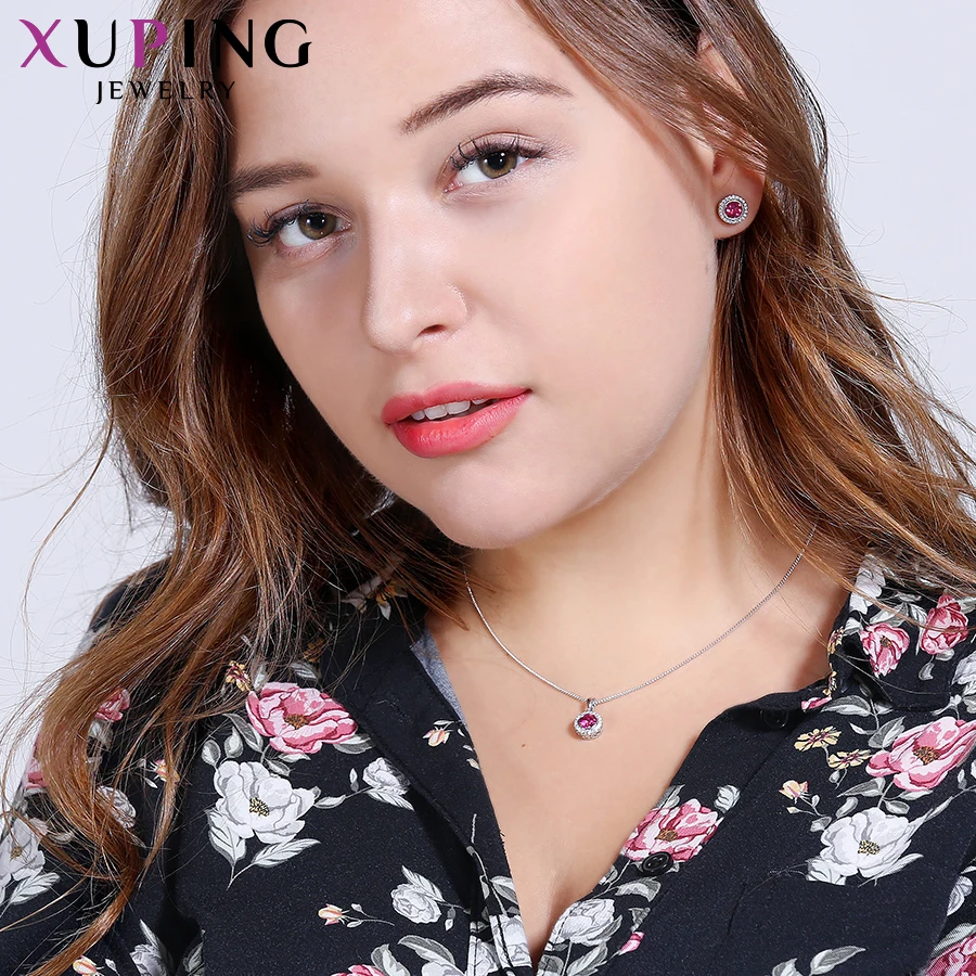 Xuping новые ювелирные изделия серьги ожерелье набор кристаллов от Swarovski Европейский Стиль Вечерние юбилей подарок для женщин S179.2-60114