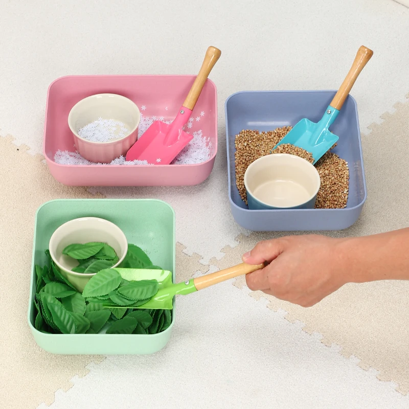 Монтессори раннее образование детей снег shoveling hands toys ежедневной координации рук