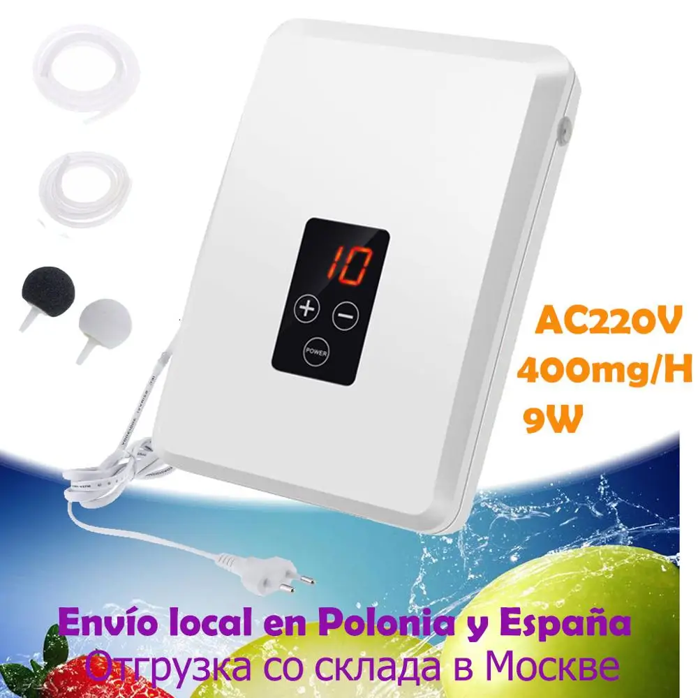 

Alanchi Ozone Generator 220V 400mg Air Purifier Ozonator Wheel Timer Oil Vegetable Meat Fresh Purify Air Water Ozone EU PLUG