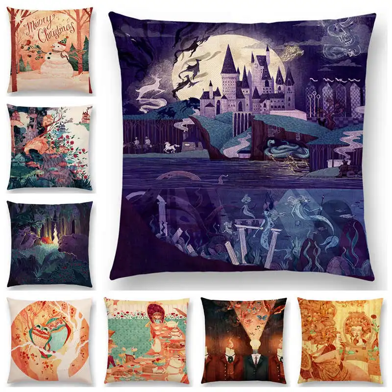 Женский волшебный замок феи сказочный мир женское рождественское будущее Ретро