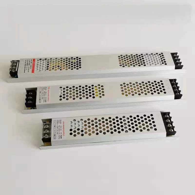 Ультра тонкий светодиодный Питание Выход DC12V трансформаторы систем освещения 60W