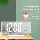 Светодиодный Будильник с цифровой проекцией, настольные электронные часы с проекцией настройки времени, проектор времени